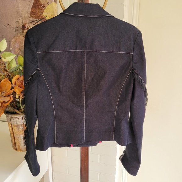 SOLD - Vintage Parasuco Dark Wash Jean Jacket US 10 - Picture 12 of 14